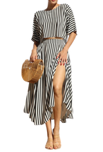 Load image into Gallery viewer, Striped Two-Piece Skirt Set
